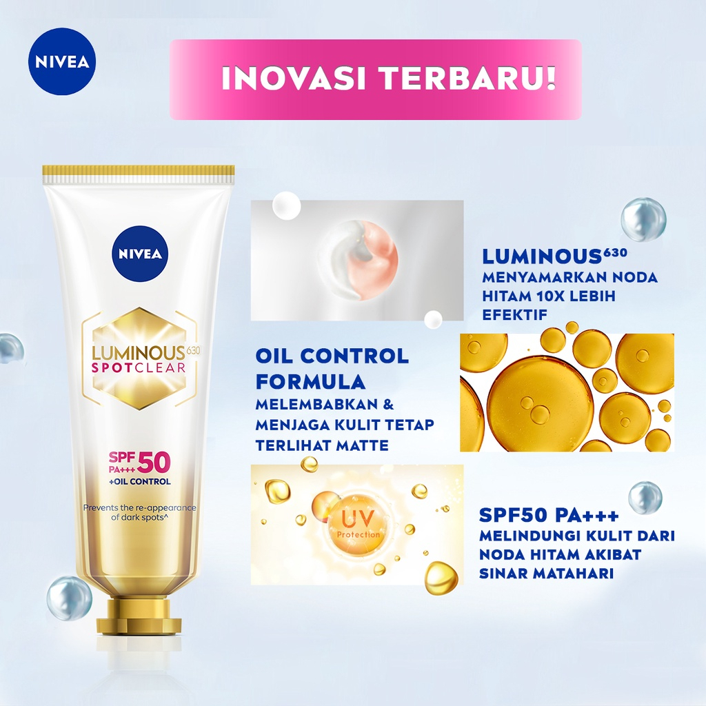 Nivea Luminous 630 Spotclear Sun Protect Oil Control SPF 50 PA+++ 40ml