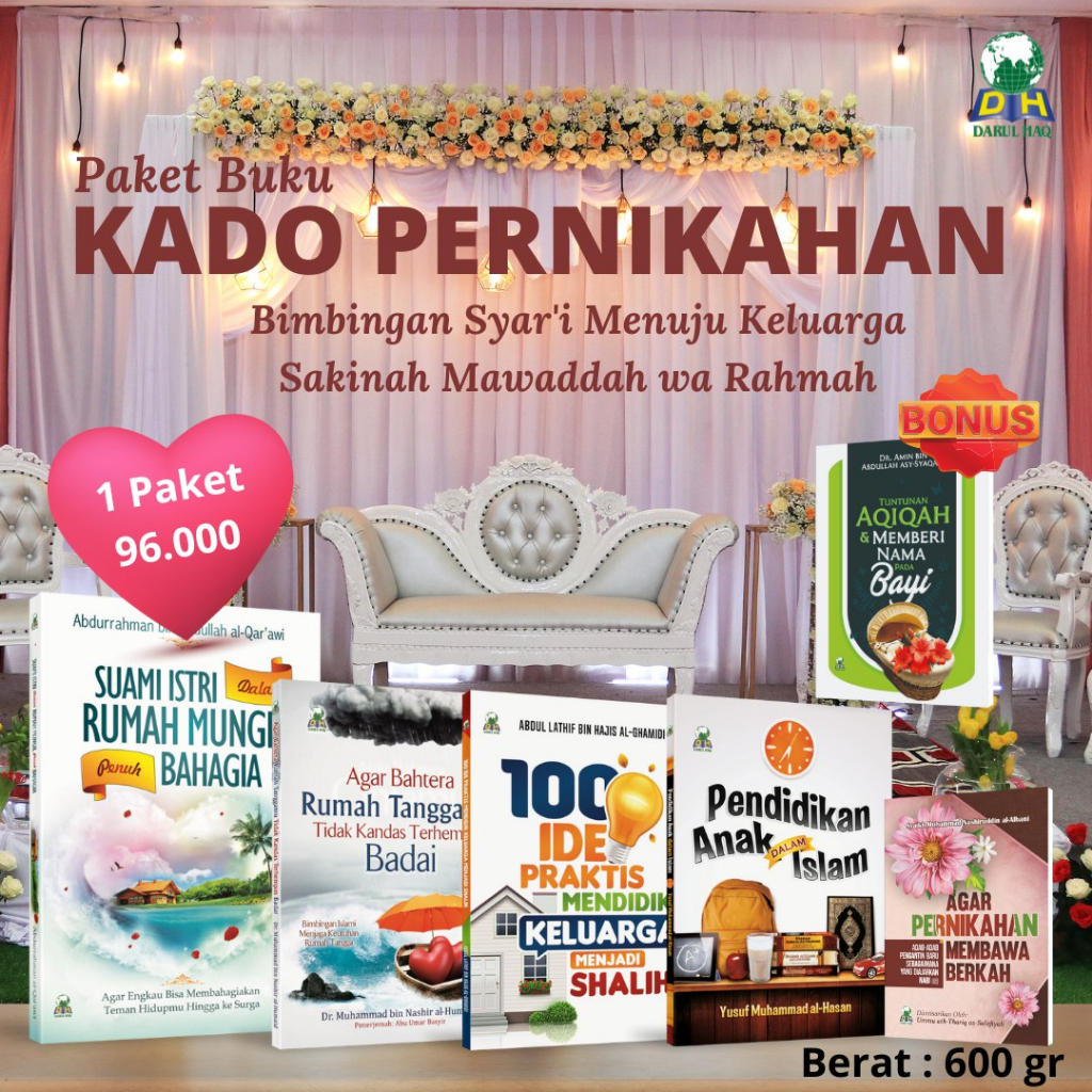 

Paket Buku Kado Pernikahan Bimbingan Syar'i Menuju Keluarga Sakinah Mawaddah Wa Rahmah