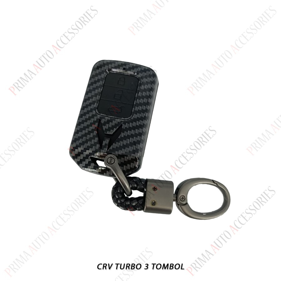 Casing Kunci Remote Mobil Honda Carbon Fiber CRV Turbo