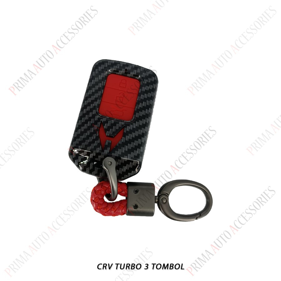 Casing Kunci Remote Mobil Honda Carbon Fiber CRV Turbo