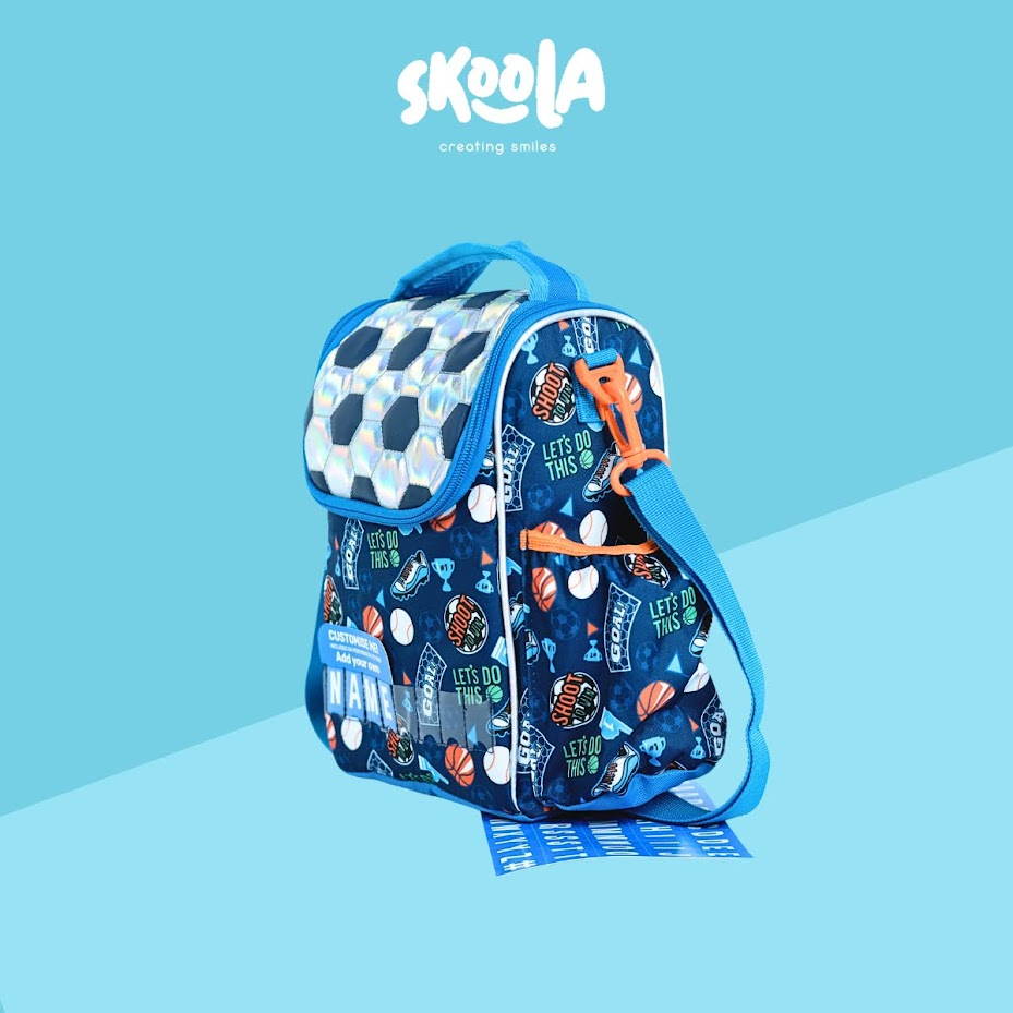 Skoola Tas Bekal Lunch Bag Box Tempat Makan Anak Laki - Laki Soccer Bola - Dosira