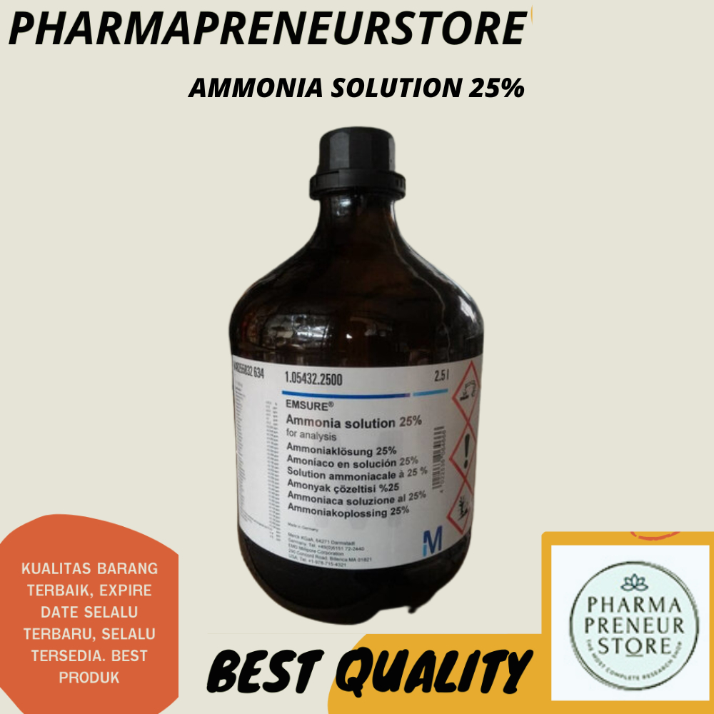 AMONIAK 25% PRO ANALISA MERCK 50 ML DAN 100 ML BEST QUALITY