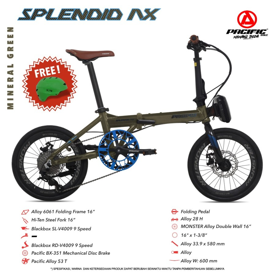 Sepeda Lipat 16 Pacific Splendid AX Alloy//Pacific Sepeda Lipat