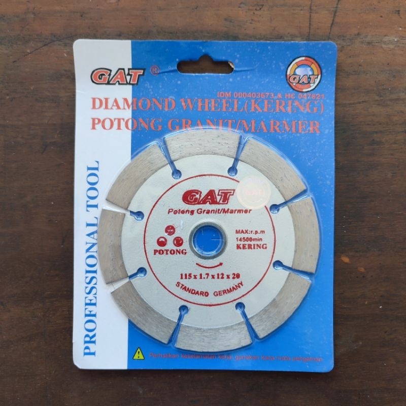 GAT Diamond Wheel Dry Kering 4" Mata Batu Gerinda Potong Granit Mamer Keramik 4 inch