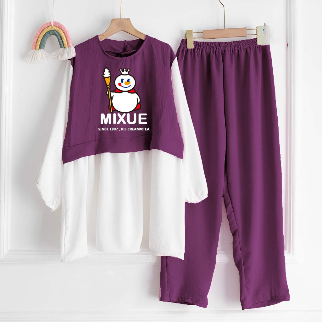 [ READY STOCK SIAP KIRIM ] MIXUE SET KIDS CRINKLE AIRFLOW SETELAN ANAK PEREMPUAN KEKINIAN VIRAL HITS MORLIN SET KIDS SETELAN AMELIA KIDS USIA 3 SAMPAI 15 TAHUN SIZE M L XL XXL XXXL