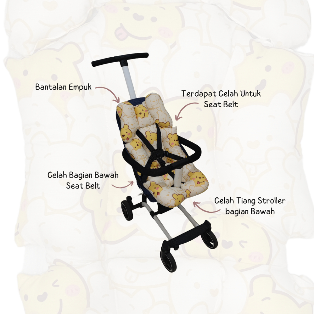 Alas Stroller Bayi / Car Seat / Bouncher Motif Lucu Model Universal