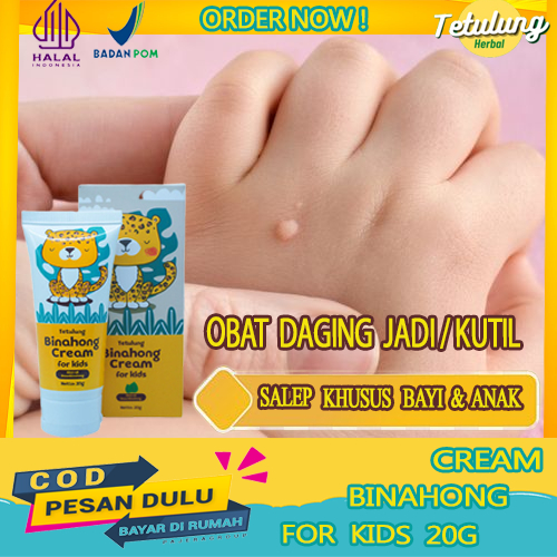 Salep Ampuh Kutil Daging Jadi Anak, Salep Perontok Kutil Daging Tumbuh pada Kulit Cream Binahong Kid