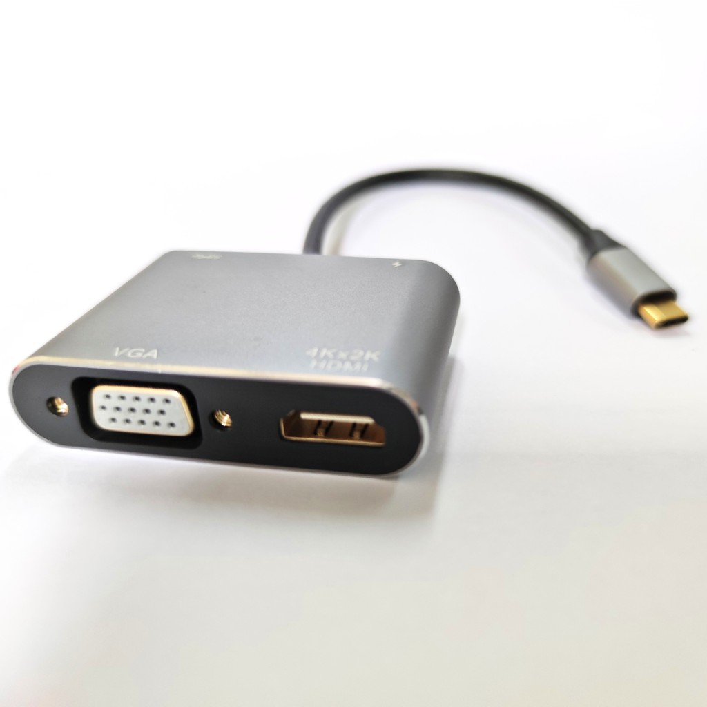 Adapter Converter 4K TYPE C to HDMI / VGA / USB 3.0 / PD / LAN / MMC / TF