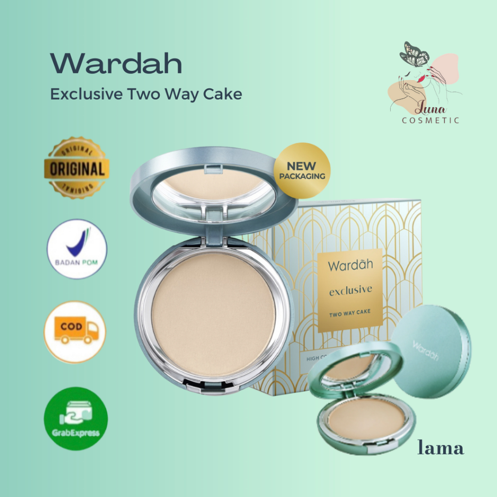 Wardah Exclusive Two Way Cake - Bedak Dengan Tingkat Coverage Tinggi Yang Halus dan Tahan Lama - Dilengkapi SPF 15 PA