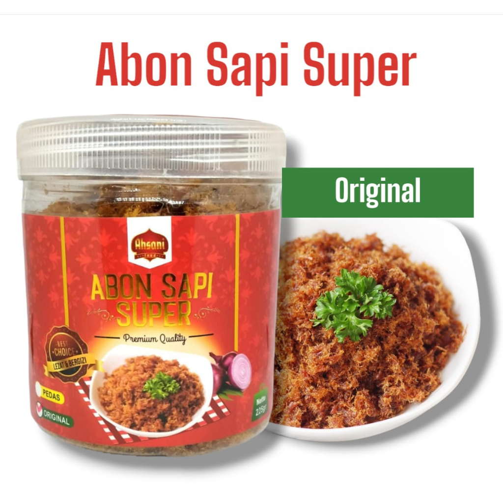

Abon Sapi Super ORIGINAL Lezat dan Gurih Joss - 225gr - Ahsani Food