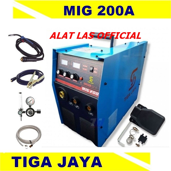 Mesin Las Tiga Jaya MIG 200 Trafo Las Listrik CO2 Sanjia MIG 200A
