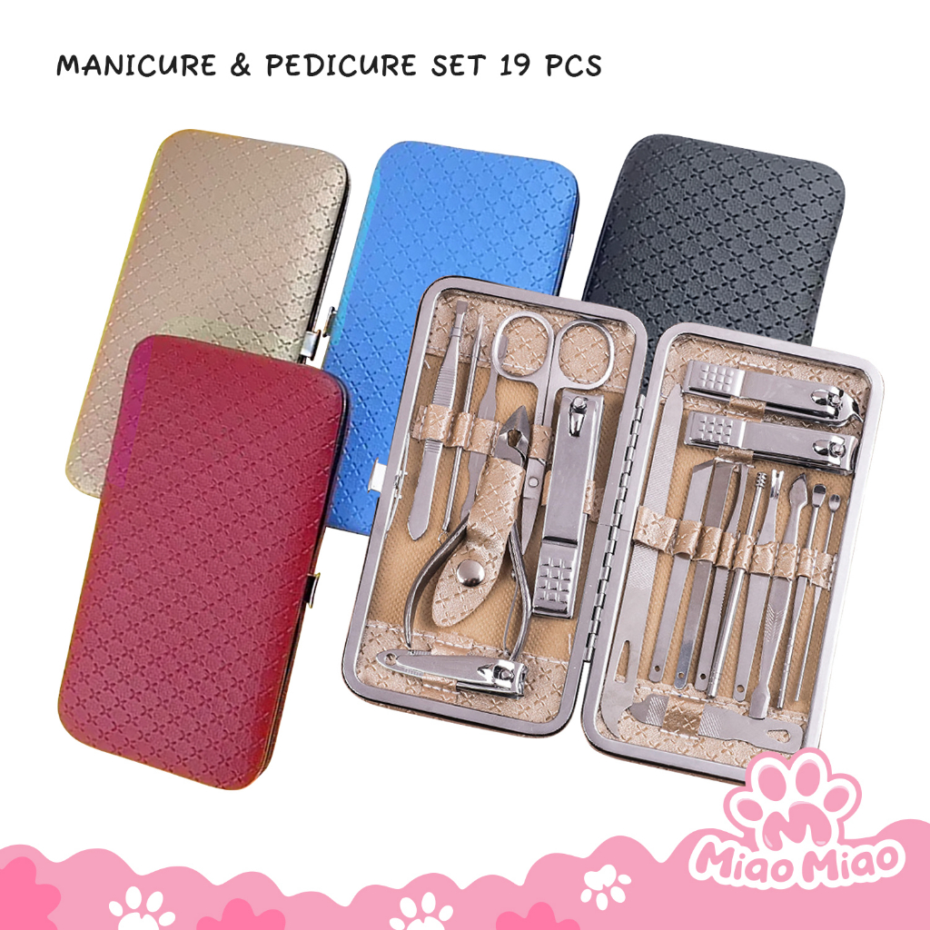 Gunting Kuku Premium Set 19 in 1 Manicure Set 19 in 1 Perawatan Kuku