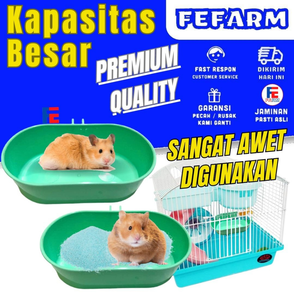 Kotak Tempat Mandi Cepuk Mandi Hamster Sugar Glider FEFARM