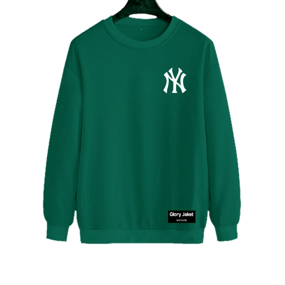 Sweater Crewneck Pria Wanita Logo NY-NEW YORK 15 Warna M L XL XXL