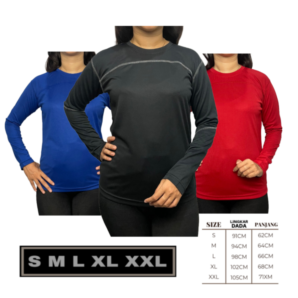Baju olahraga wanita muslimah lengan panjang hijab senam aerobic zumba sepeda running WP-54