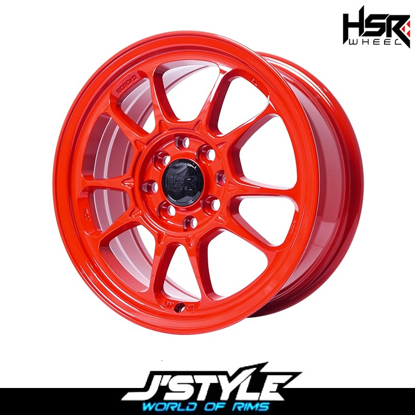 Velg Racing Mobil Ring 15 Untuk Brio/Agya/Xenia/Livina/Ignis/Mazda 2/Dll HSR DL 4254 Merah