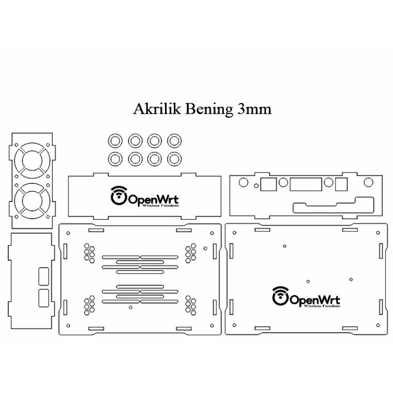 Casing/Case Akrilik STB B860H V1/V2 + MI 4C