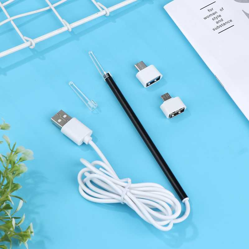 Kamera Endoskopi Pembersih Telinga Otoskop Endoscope HD USB Camera Pembersih Telinga 6 LED Gambar Jelas Jernih