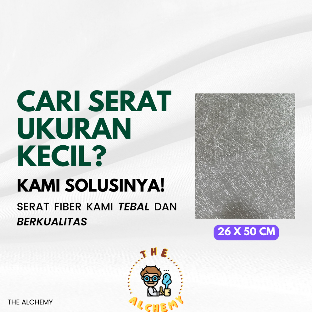 Serat Fiber Potongan Murah/ Jushi 300GSM / JUSHI E-300 / Pelapis Aquaproof / Membran Anti Bocor Poto