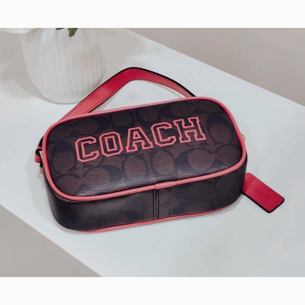 Coach Jamie Wristlet In Signature Canvas with Varsity Motif CB851