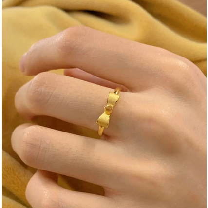 COD✨Cincin Kupu-kupu Wanita Emas Elegan Perhiasan  Desain Niche Gaya TN