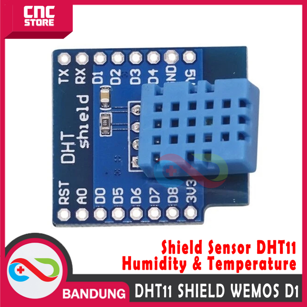 SHIELD DHT11 FOR WEMOS D1 MINI PRO SENSOR SUHU &amp; KELEMBABAN HUMIDITY