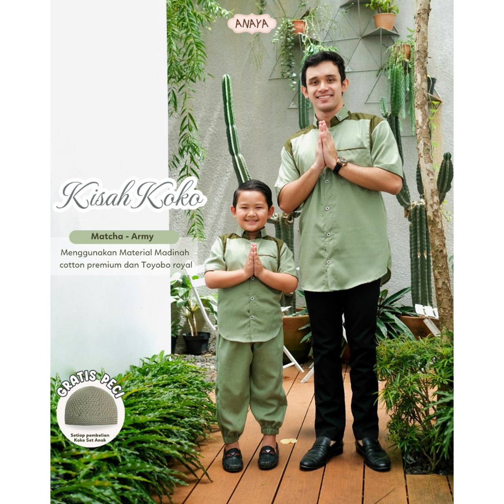 baju sarimbit anaya couple anak ayah/baju muslim anak ayah/baju couple  anaya anak ayah