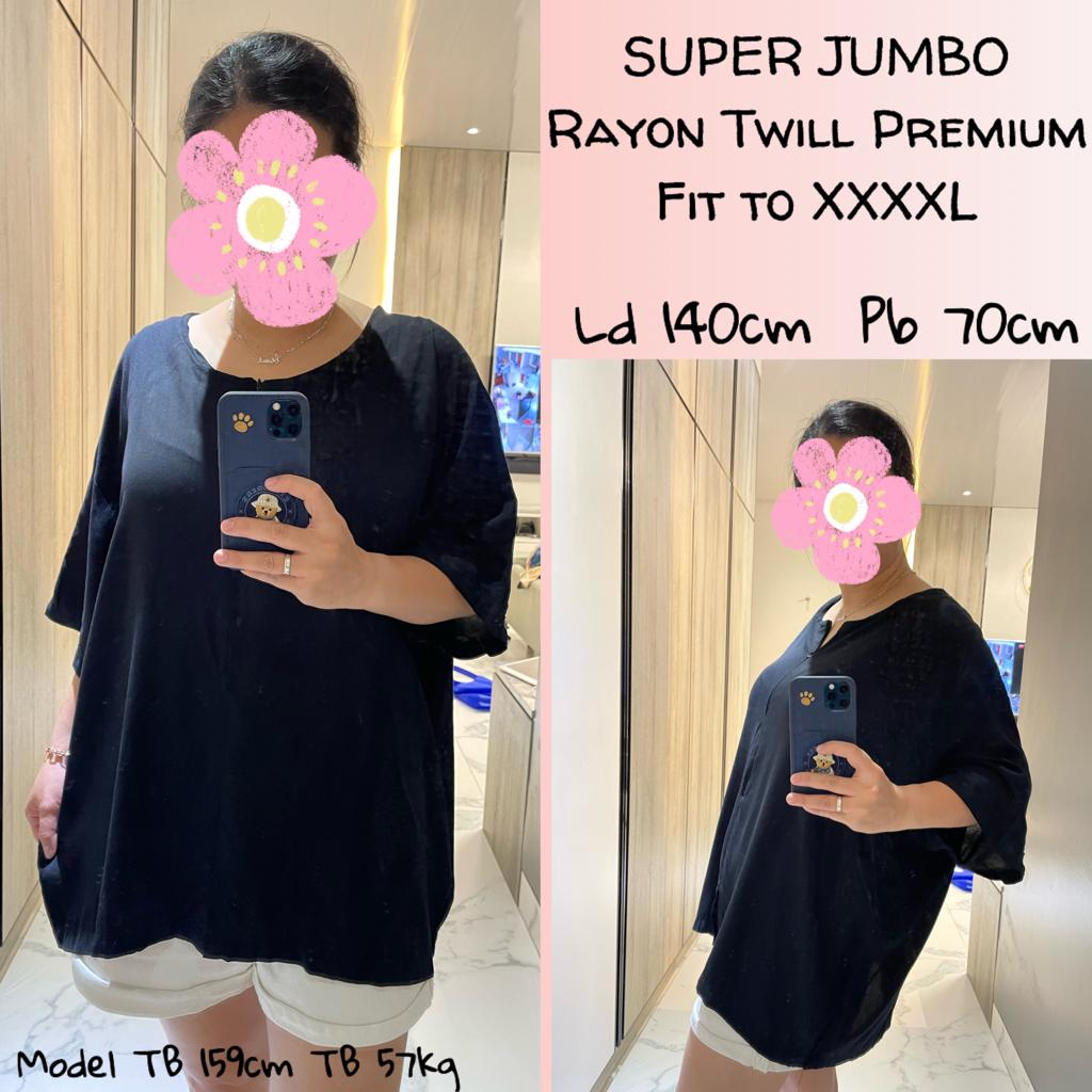 BAJU BLUS BALI SUPER JUMBO FIT TO XXXXL RAYON TWILL PREMIUM MUAT 100KG+++ !!!REAL PICT