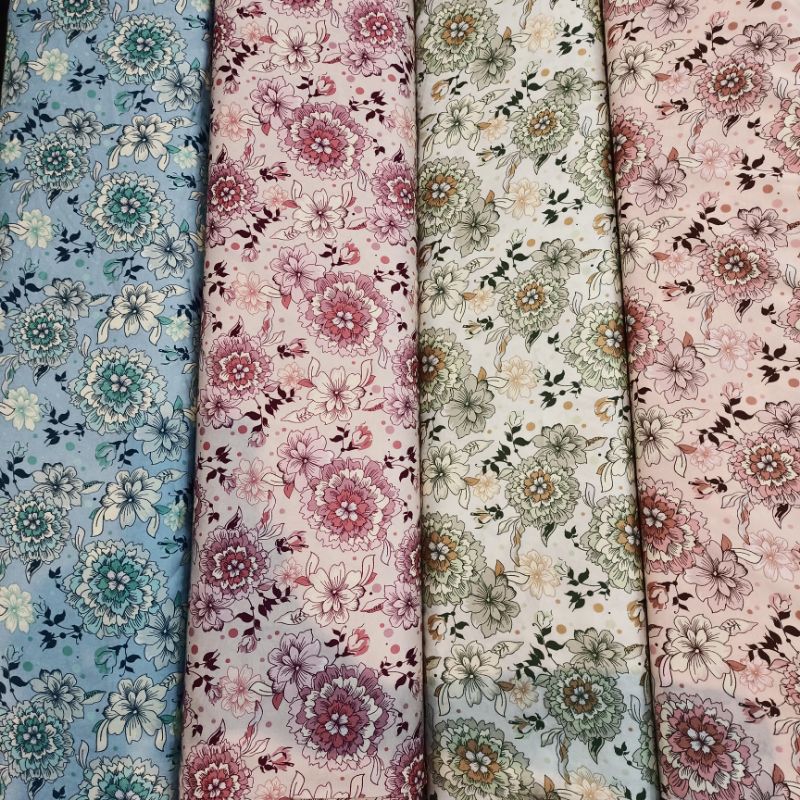 Kain Armani Silky Motif / Armani Silk Bunga Multi