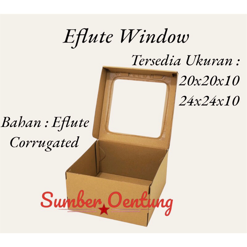 

DUS EFLUTE TEBAL WINDOW TINGGI 10CM SOUVENIR KARTON BOX KOTAK HAMPERS KUE