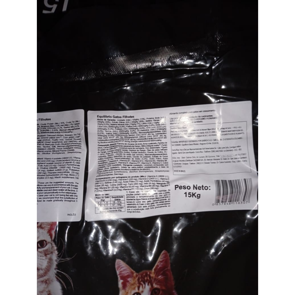 EQUILIBRIO KITTEN 15KG/CAT BREEDERS EXPERTS - CAT FOOD (GOJEK/GRAB)