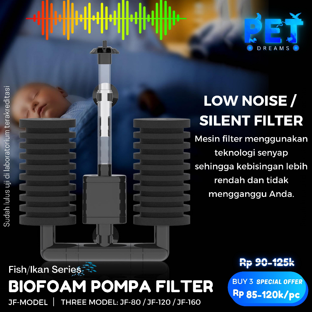 MESIN FILTER SUN JF 80, JF 120 , JF 160 FILTER AIR AQUARIUM BIO FOAM