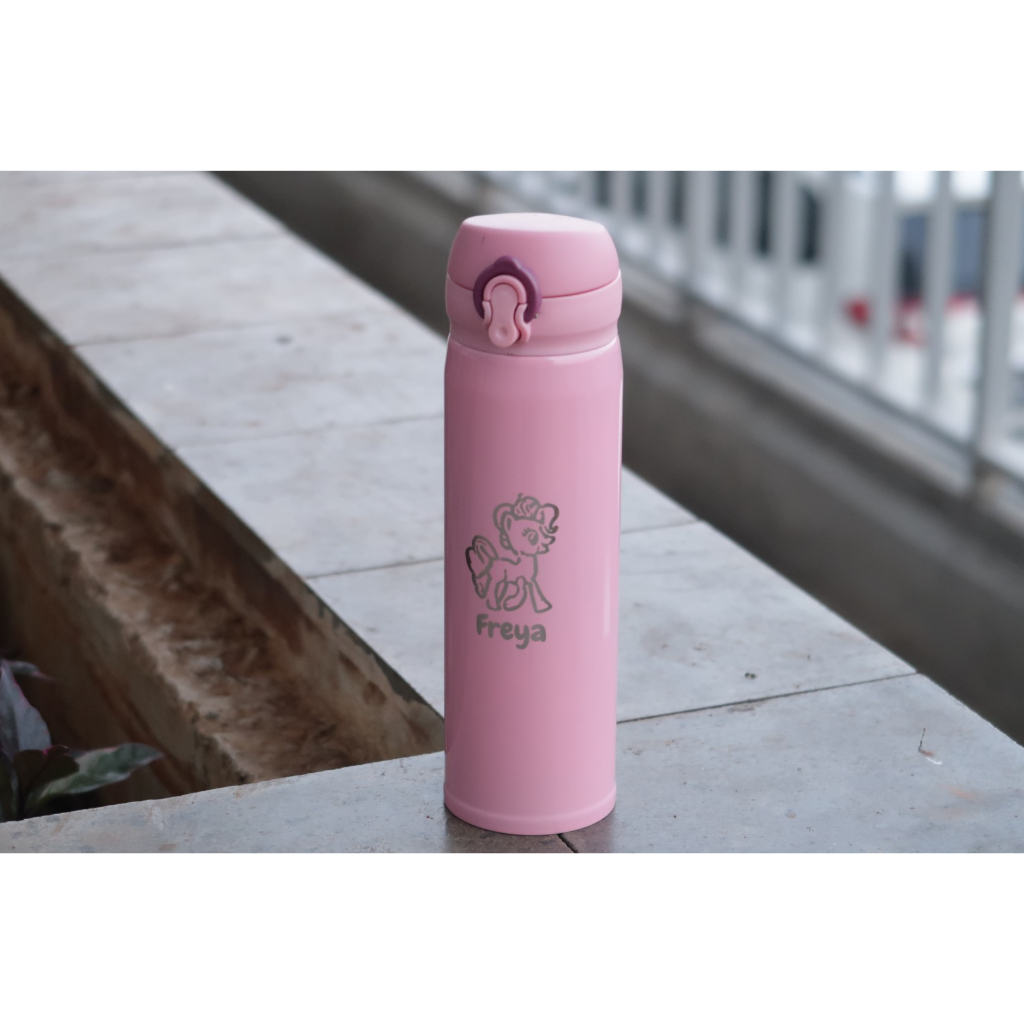 Botol minum stainless termos vacuum tumbler travel mug TM0308 Pink