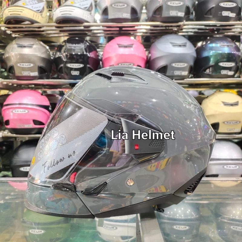 Helm Zeus 611C polos Grey 11C / Helm Zs611c Grey 11C / helm zeus 611c original
