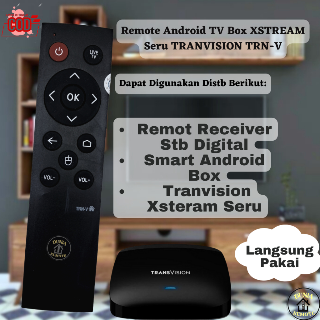 Remote Stb Tv Box Xstream Tranvision Smart Andorid TRN-V