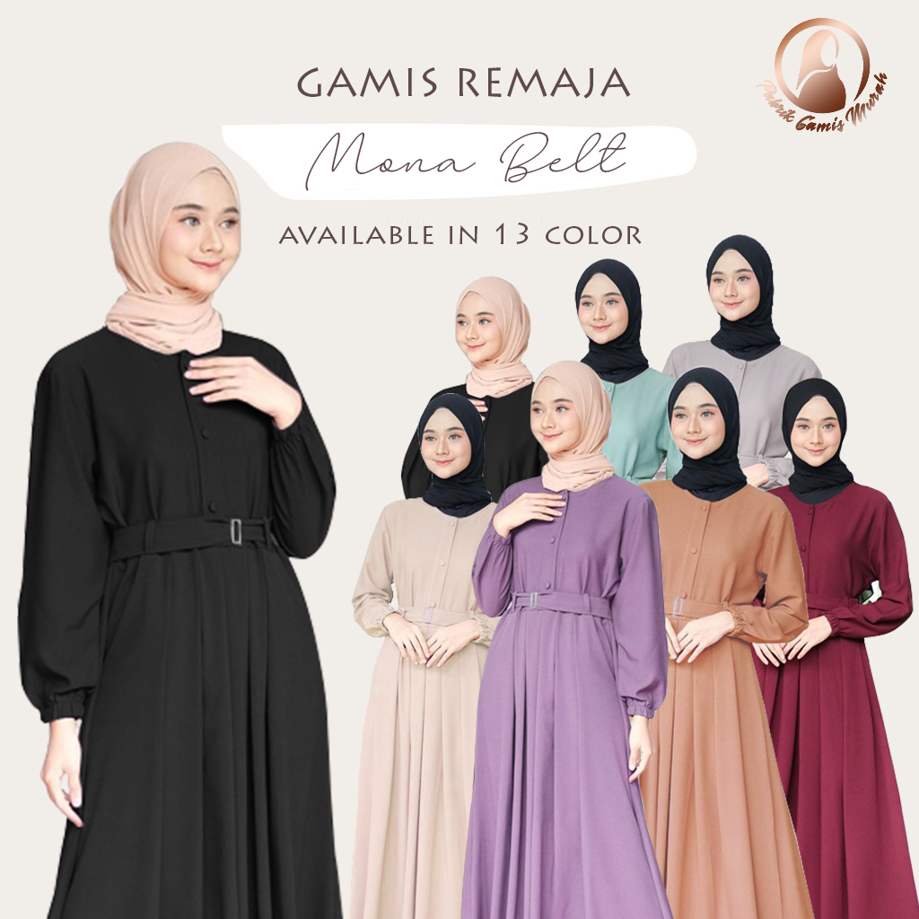 Gamis Terbaru 2024 Baju gamis Remaja Modern Kekinian Polos Hitam