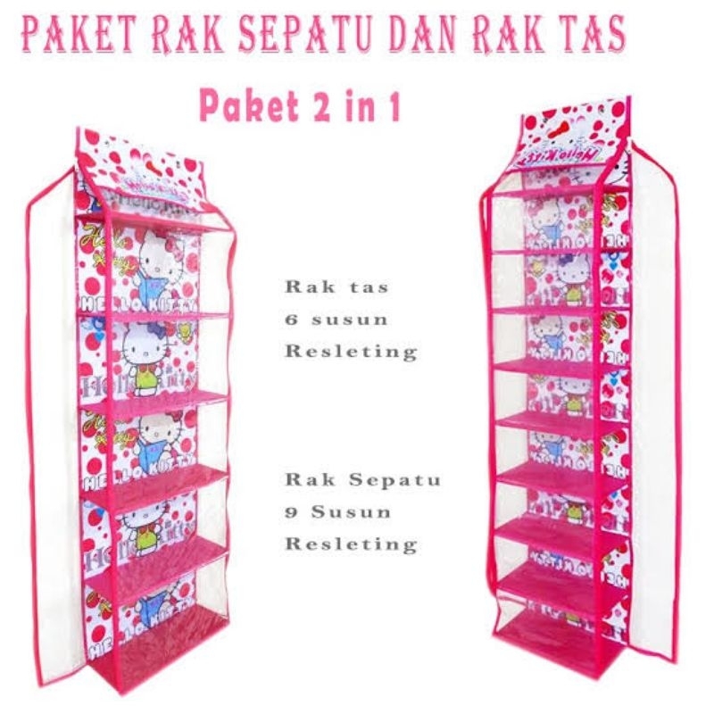 RAK SET GANTUNG 2IN1 KARAKTER RESLETING ALAS TRIPLEK