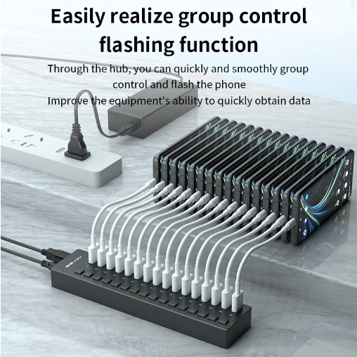 USB HUB 16 Port USB 3.0 ACASIS High Speed Include Power Adaptor