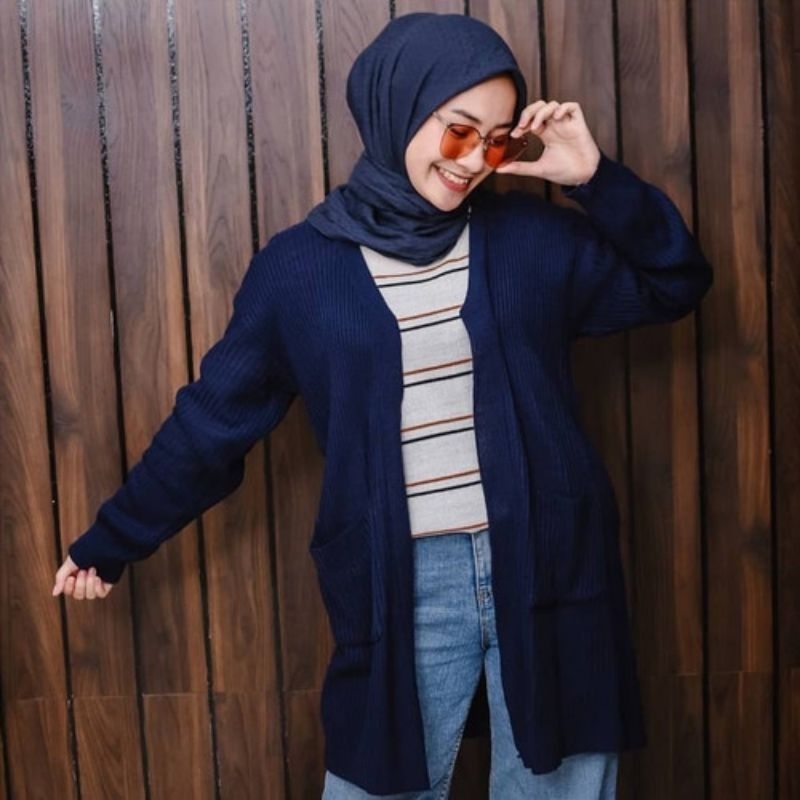 LONG CARDIGAN SWEATER JUMBO-CARDIGAN RAJUT -100% PREMIUM 