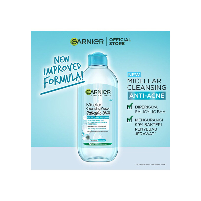 Garnier Micellar Blue dengan New Formula Salicylic BHA