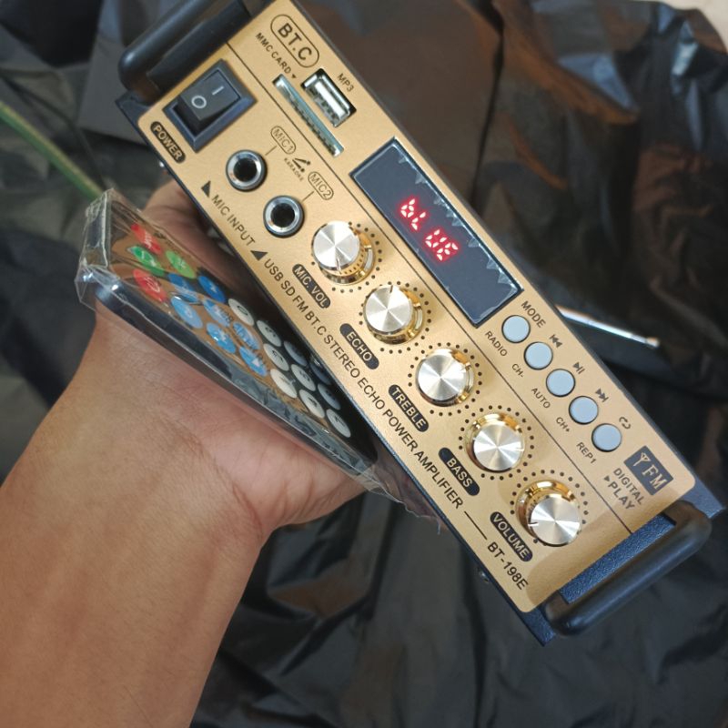 Amplifier Karoke Bluetooth 600W Power Ampli BT 298BT