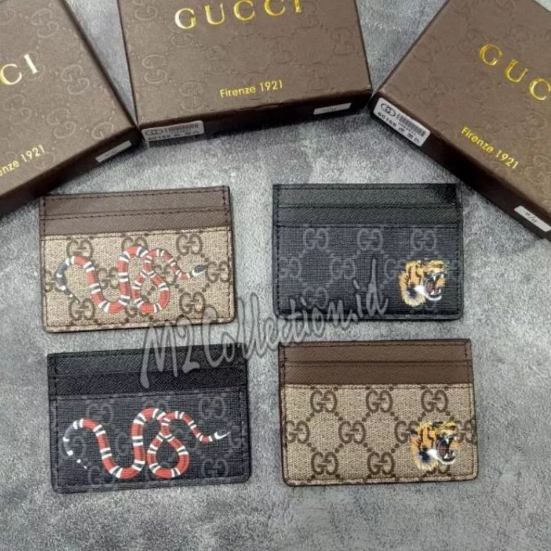 Card Holder Gucci Bestiary / Dompet Kartu Snake Tiger Bee Premium Quality