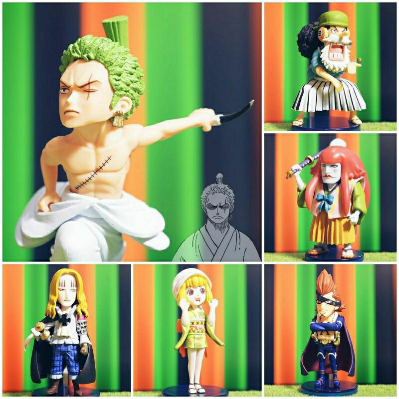 Mini Figure Zoro Usopp Carrot Drake Hawkins Kanjuro One Piece Wcf Wanokuni Vol 4