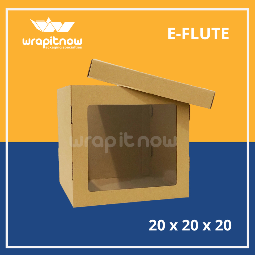 

Kardus Eflute Tart 20x20x20 dus badan tutup pisah dus Kue Tart premium dus hampers dus cake dus kue