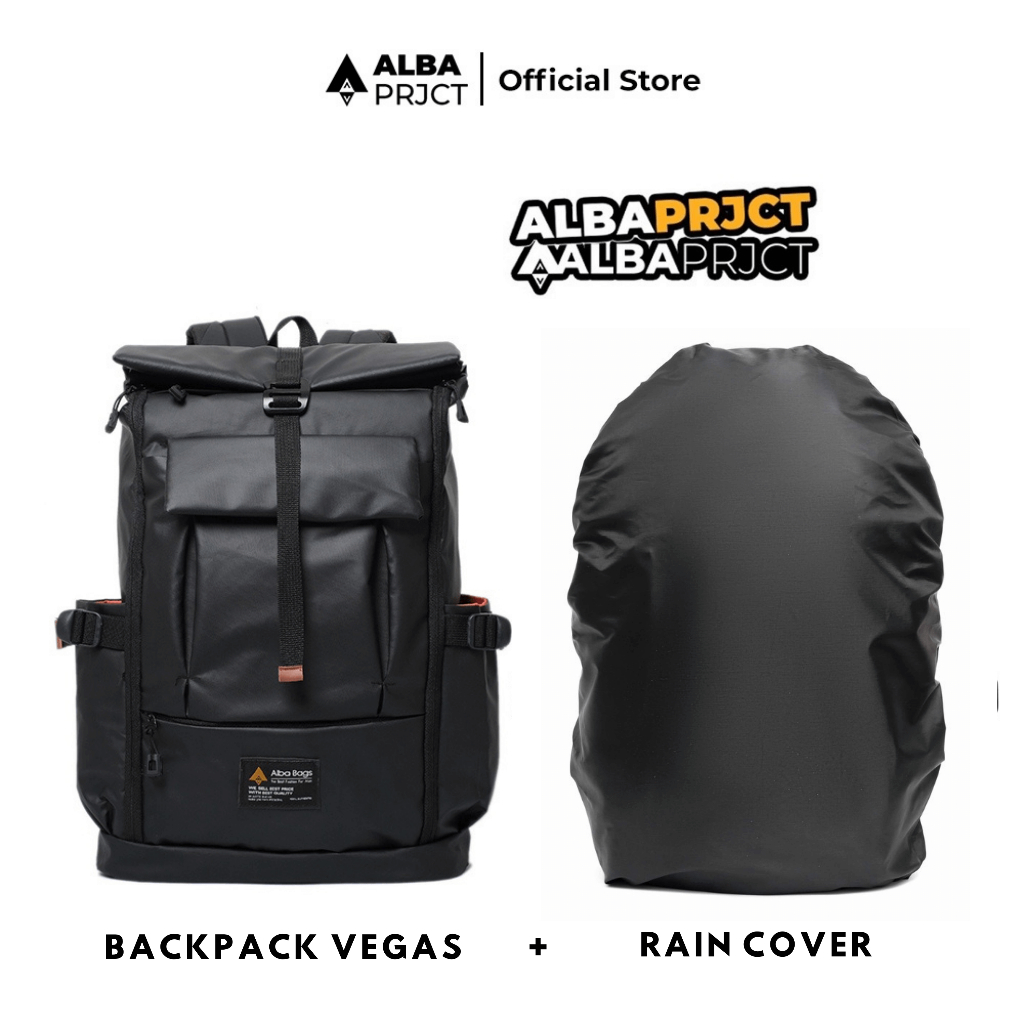 ALBA PROJECT I (PAKET BUNDLING) Backpack Vegas + Rain Cover