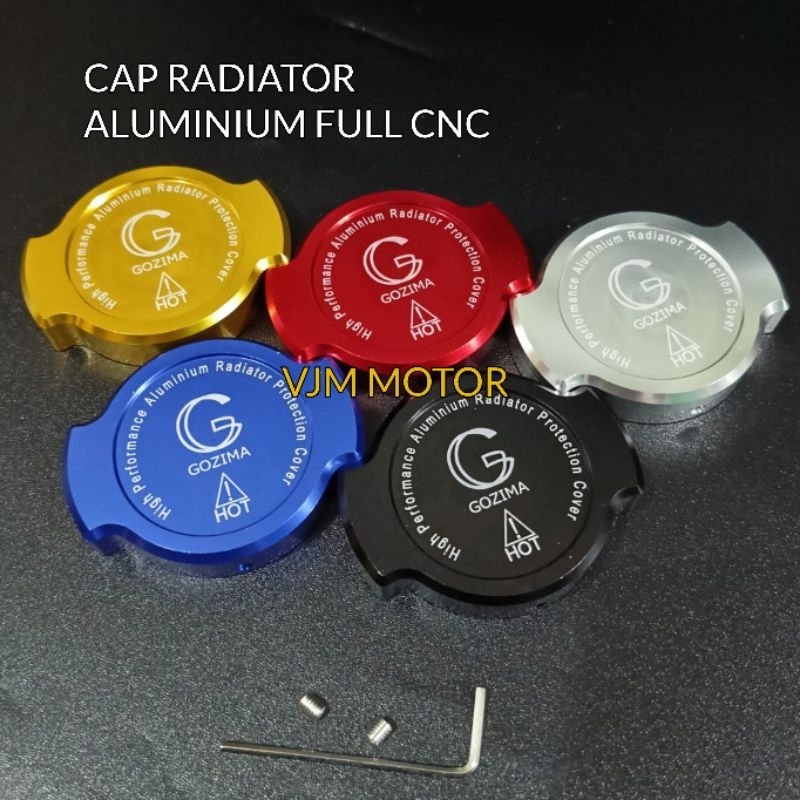 Cover Cap Tutup Radiator Model ARM by Gozima Allumium CNC universal anti karatan Universal motor