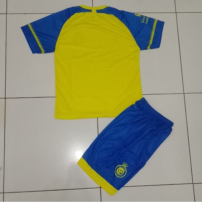 Jersey Alnaser Ronaldo/Setelan Anak Jersey Ronaldo/Setelan Baju Bola Anak Al Naser/Setelan Anak Club Bola