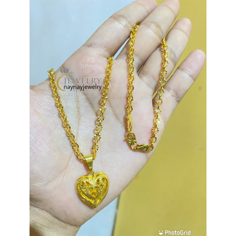 Kalung 3 Suku Medan Bunga 60 cm / Lapis emas 24k