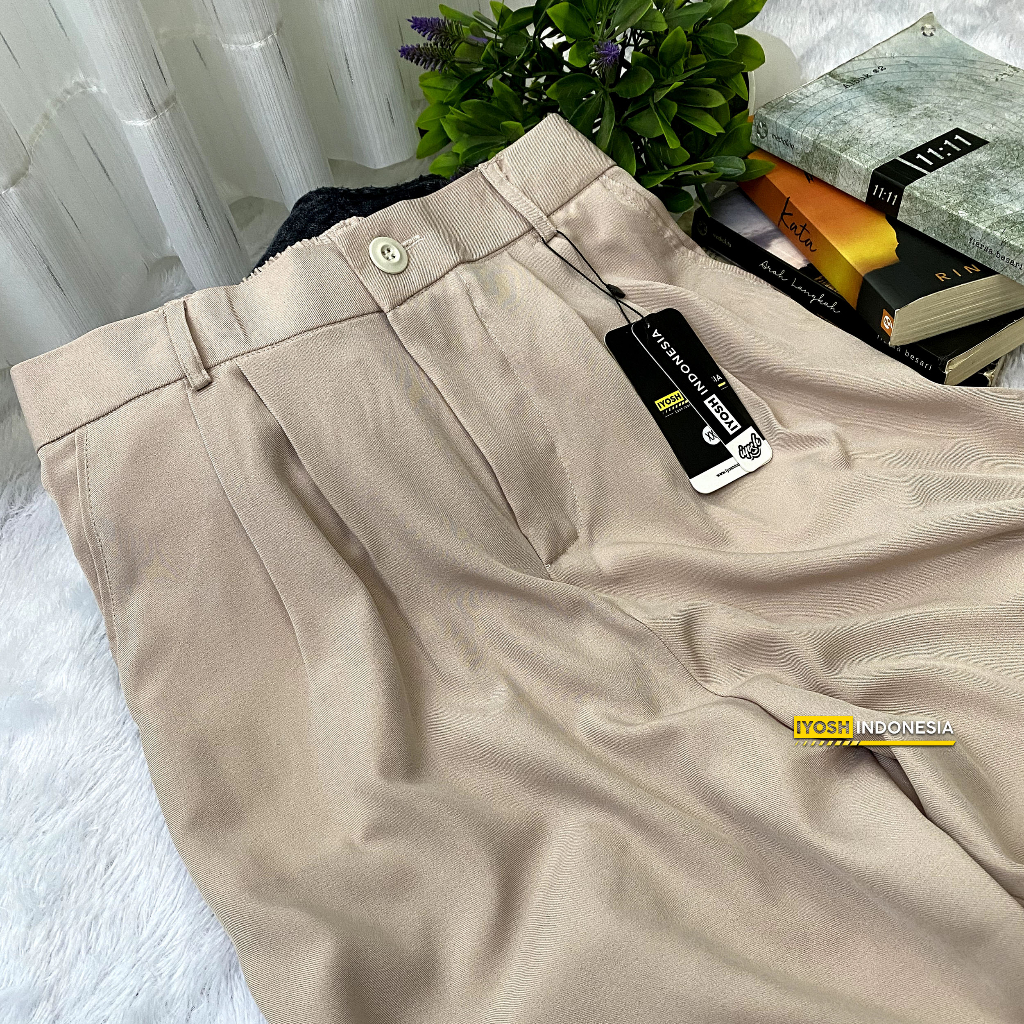 JUMBO Loose Pants 332 Anti Kusut - Celana Kulot Highwaist BB 35-105 KG