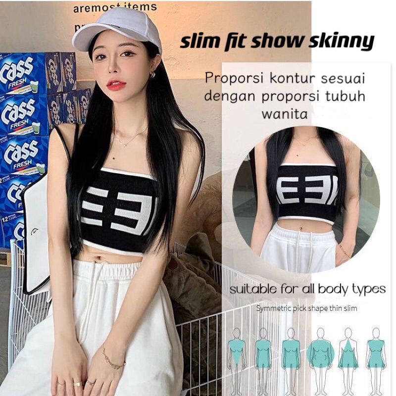 Miscoo - Yunne Top - Tube Tank Top - Bra Top - Korset Dalaman Top - Kemben Top -  TT0036